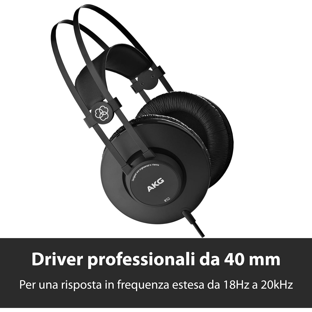 AKG K52 - CUFFIA MONITOR CHIUSA OVER EAR NERA