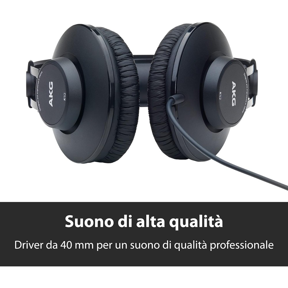AKG K52 - CUFFIA MONITOR CHIUSA OVER EAR NERA