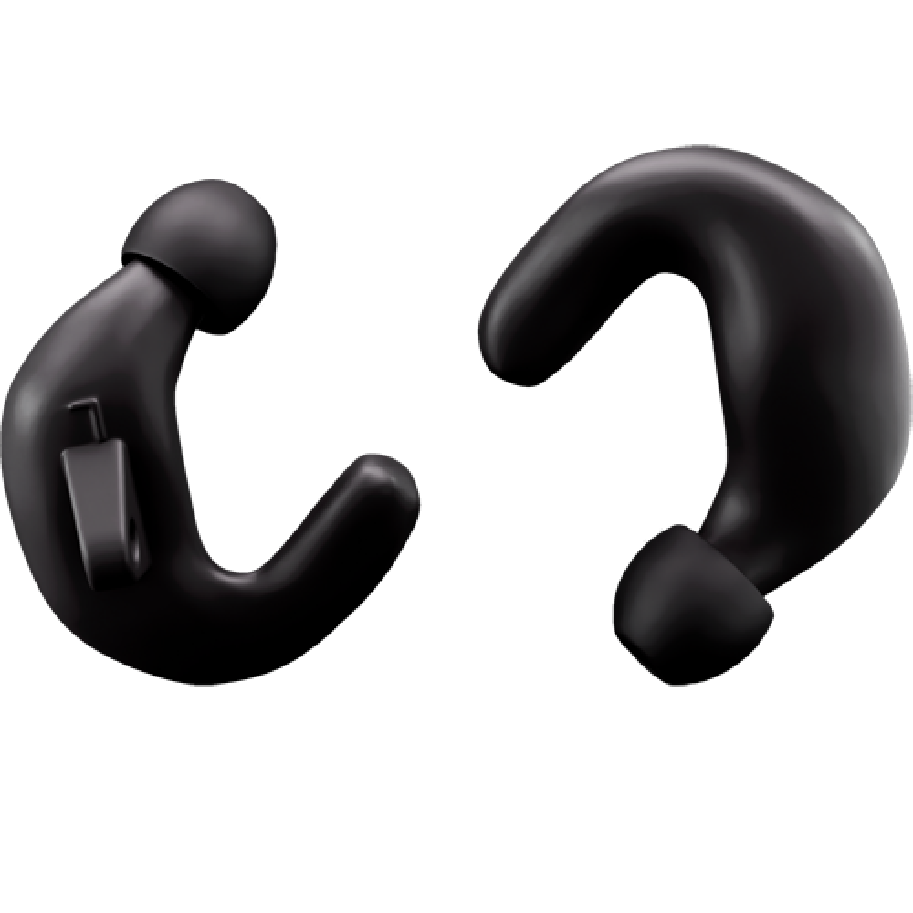 BLOK E2 BLACK - OTOPROTETTORE ERGONOMICO COLORE NERO