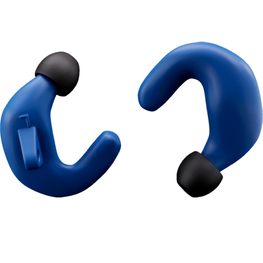 BLOK E2 BLUE - OTOPROTETTORE ERGONOMICO COLORE BLU