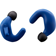 BLOK E2 BLUE - OTOPROTETTORE ERGONOMICO COLORE BLU