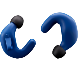 BLOK E2 BLUE - OTOPROTETTORE ERGONOMICO COLORE BLU