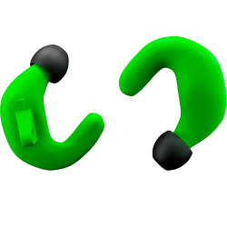 BLOK E2 GREEN - OTOPROTETTORE ERGONOMICO COLORE VERDE