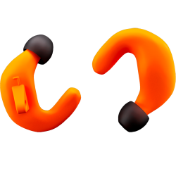 BLOK E2 ORANGE - OTOPROTETTORE ERGONOMICO COLORE ARANCIONE