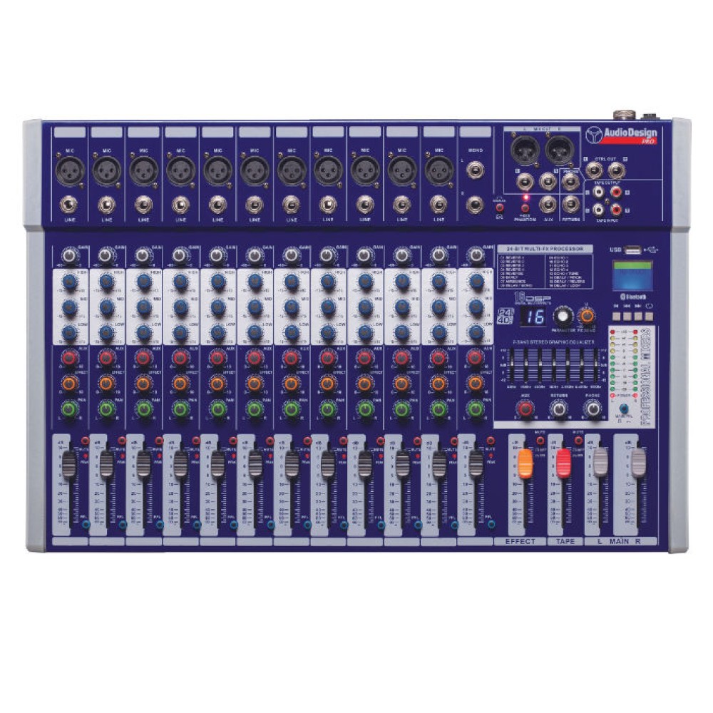AUDIODESIGN PMX2.1111 - MIXER 11 CANALI 1 STEREO CON EFFETTI E BLUETOOTH