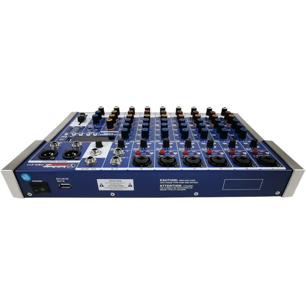 AUDIODESIGN PMX 611 - MIXER ANALOGICO 8 CANALI CON EFFETTI, USB E BLUETOOTH