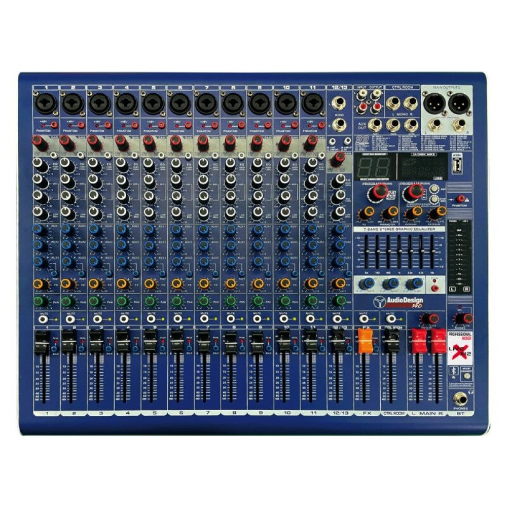 AUDIODESIGN LIVE X12 - MIXER 12 CANALI CON EFFETTI USB BLUETOOTH