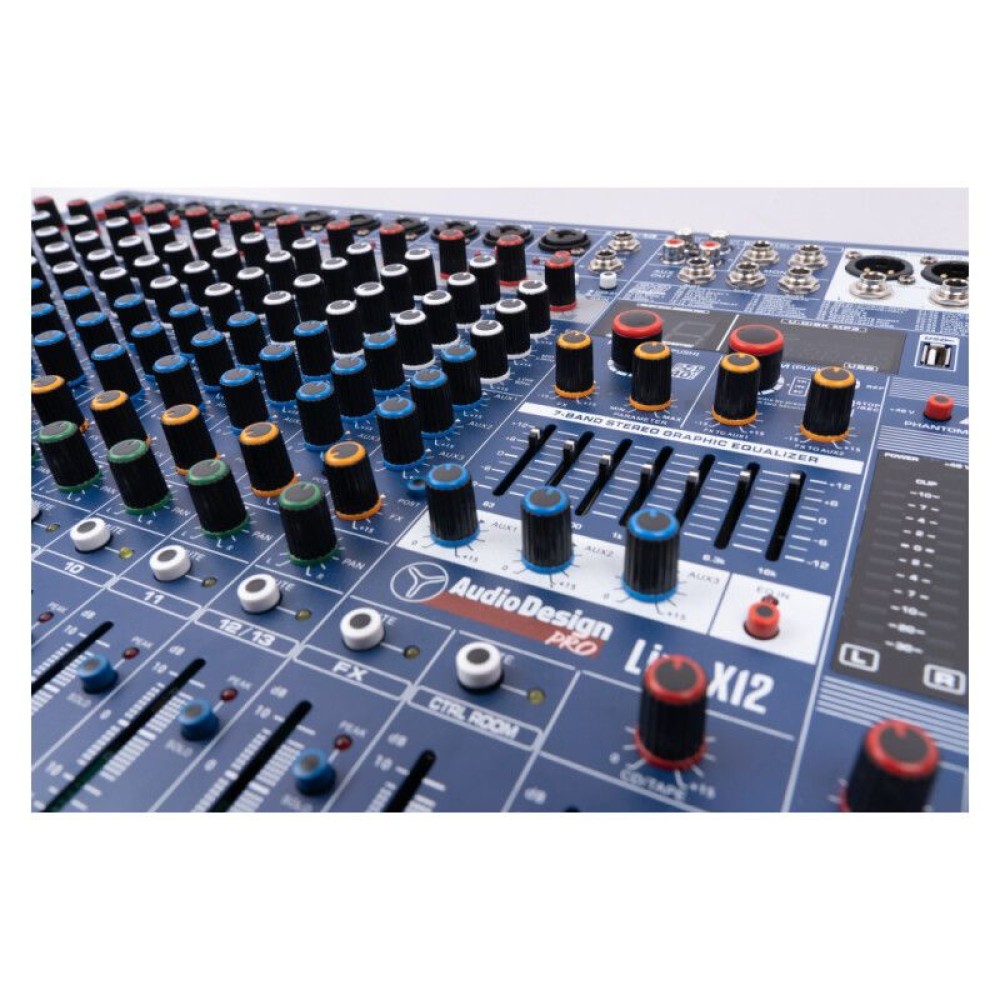AUDIODESIGN LIVE X12 - MIXER 12 CANALI CON EFFETTI USB BLUETOOTH