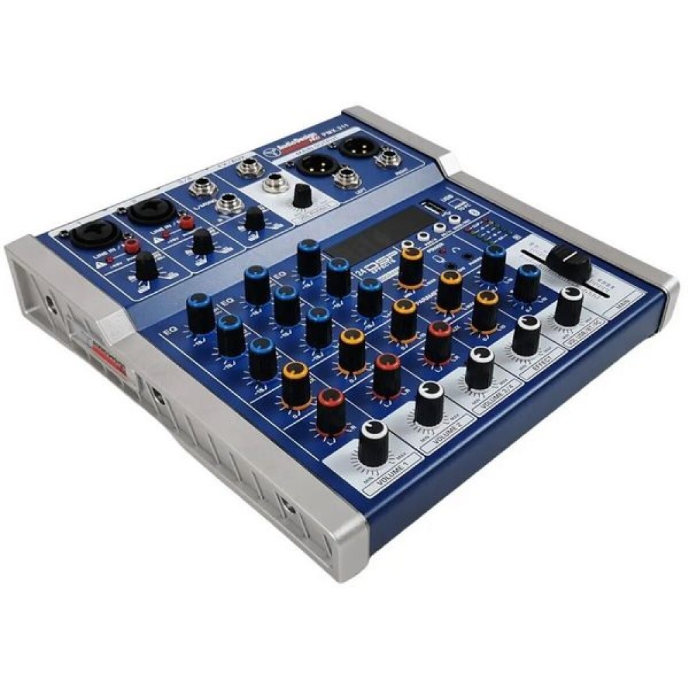 AUDIODESIGN PMX 211TK - MIXER 4 CANALI CON EFFETTI USB/BT E INGRESSO OTTICO TOSLINK