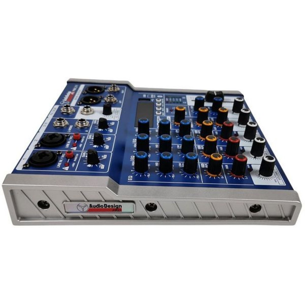 AUDIODESIGN PMX 211TK - MIXER 4 CANALI CON EFFETTI USB/BT E INGRESSO OTTICO TOSLINK