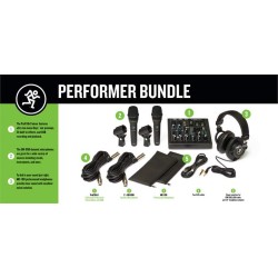 MACKIE Performer Bundle - KIT CON MIXER 6 CANALI, 2 MICROFONI PER VOCE, CUFFIA PROFESSIONALE