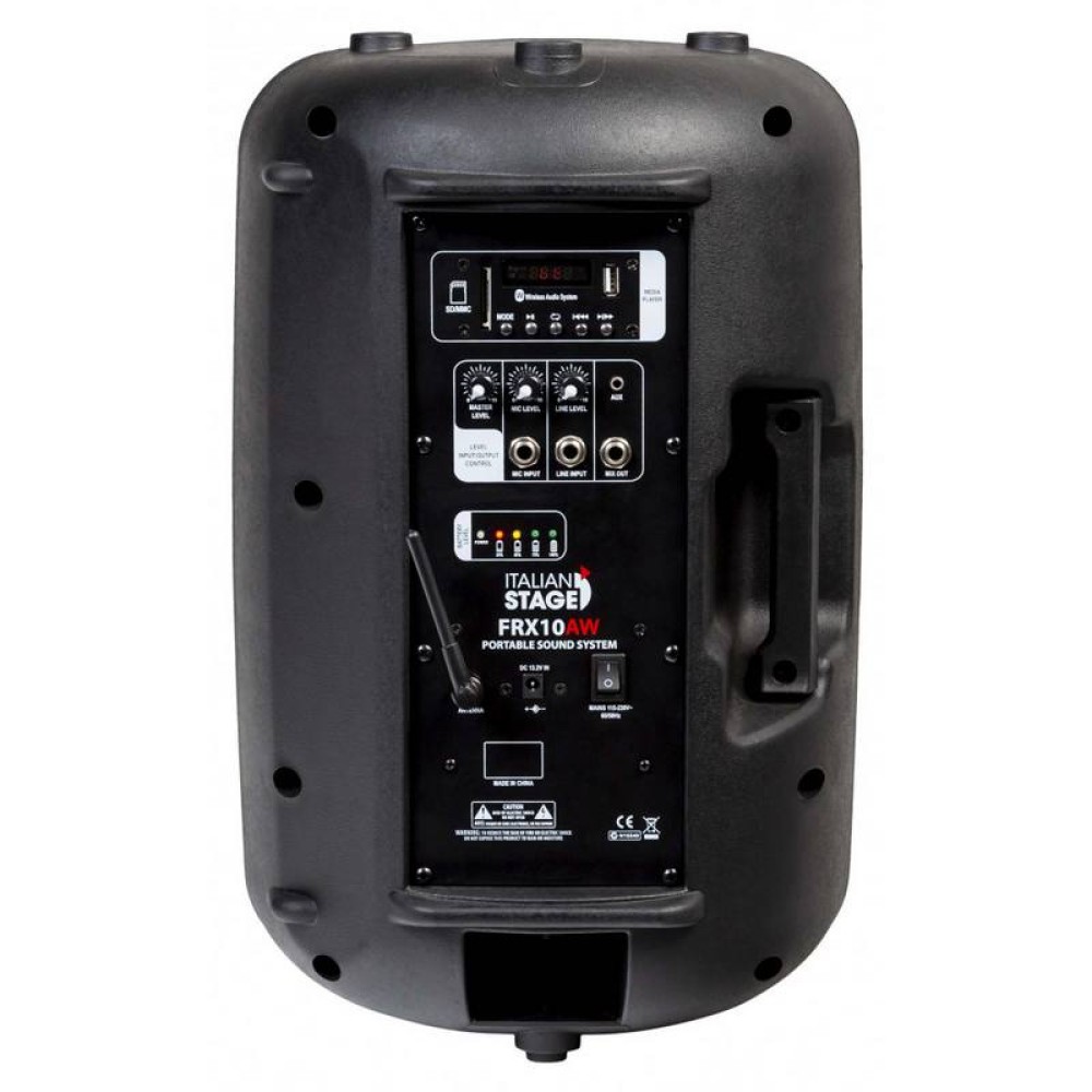 ITALIAN STAGE FRX10AW - DIFFUSORE AMPLIFICATO A BATTERIA USB E BT  CON 1 MICROFONO SENZA FILO