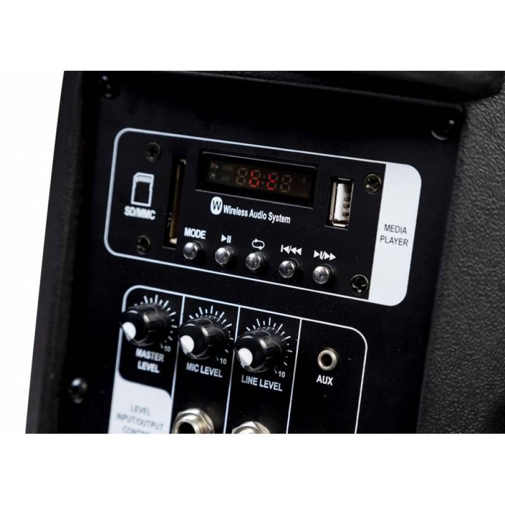 ITALIAN STAGE FRX10AW - DIFFUSORE AMPLIFICATO A BATTERIA USB E BT  CON 1 MICROFONO SENZA FILO