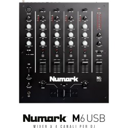 NUMARK M6 USB Black - MIXER USB 4 CANALI PER DJ