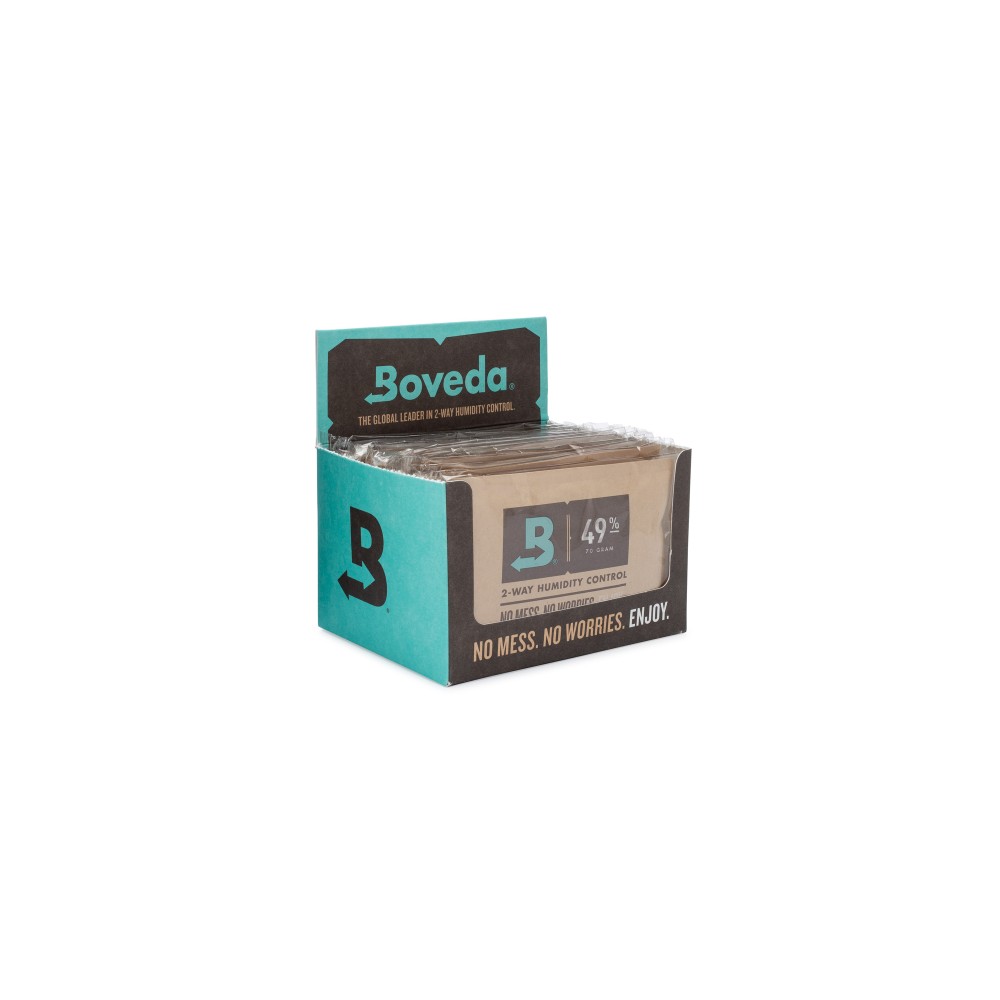 BOVEDA MB49 70 OWC - Confezione 12 Bustine 49% Formato Standard Per Umidificazione Strumenti Acustici