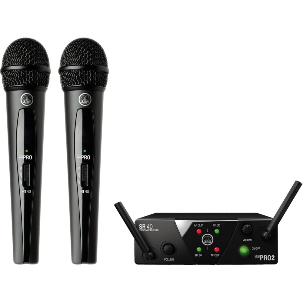 AKG WMS40 Mini 2 Dual Vocal Set US25 B D - DOPPIO SISTEMA PALMARE WIRELESS (660 - 865MHz)