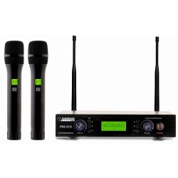 AUDIODESIGN PMU 2212 - RADIOMICROFONO 200 CH. UHF CON 2 MICROFONI A GELATO