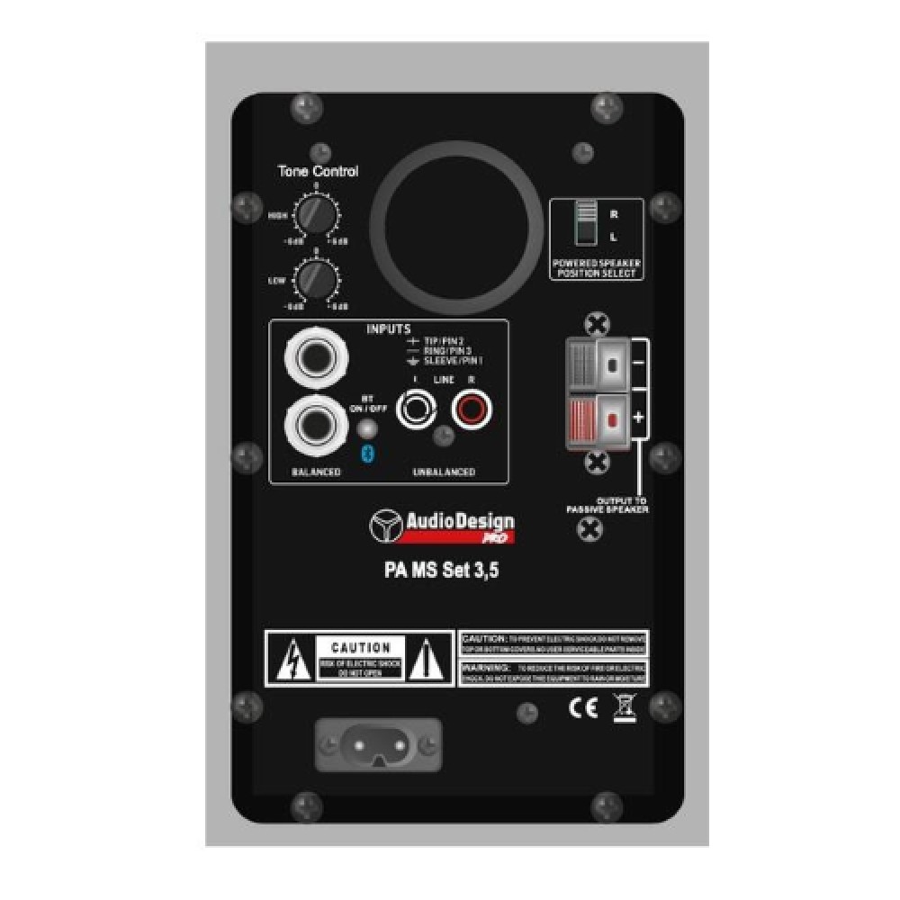 AUDIODESIGN PA MS SET 3.5 - COPPIA MONITOR AMPLIFICATA CONO 3,5"