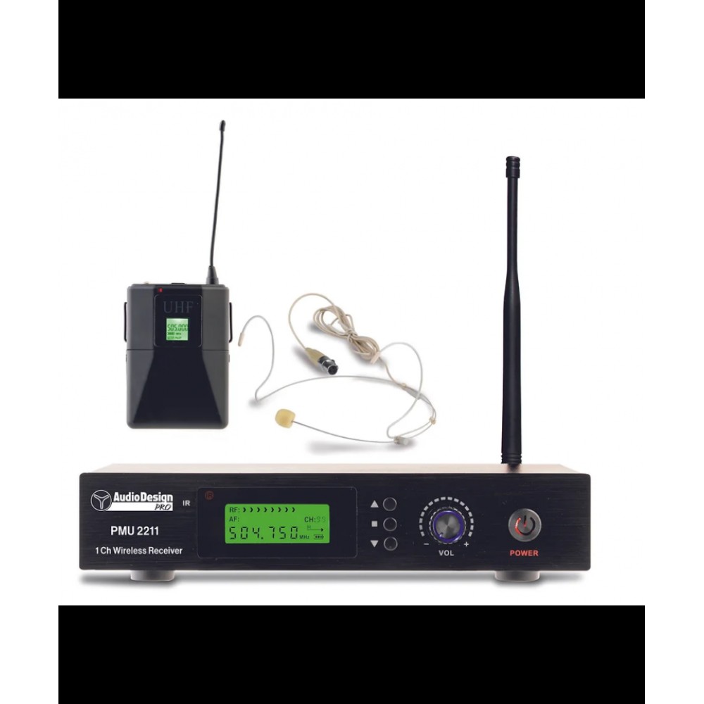 AUDIODESIGN PMU 2211 BP - SISTEMA WIRELESS CON BODY PACK E MICROFONO AD ARCHETTO