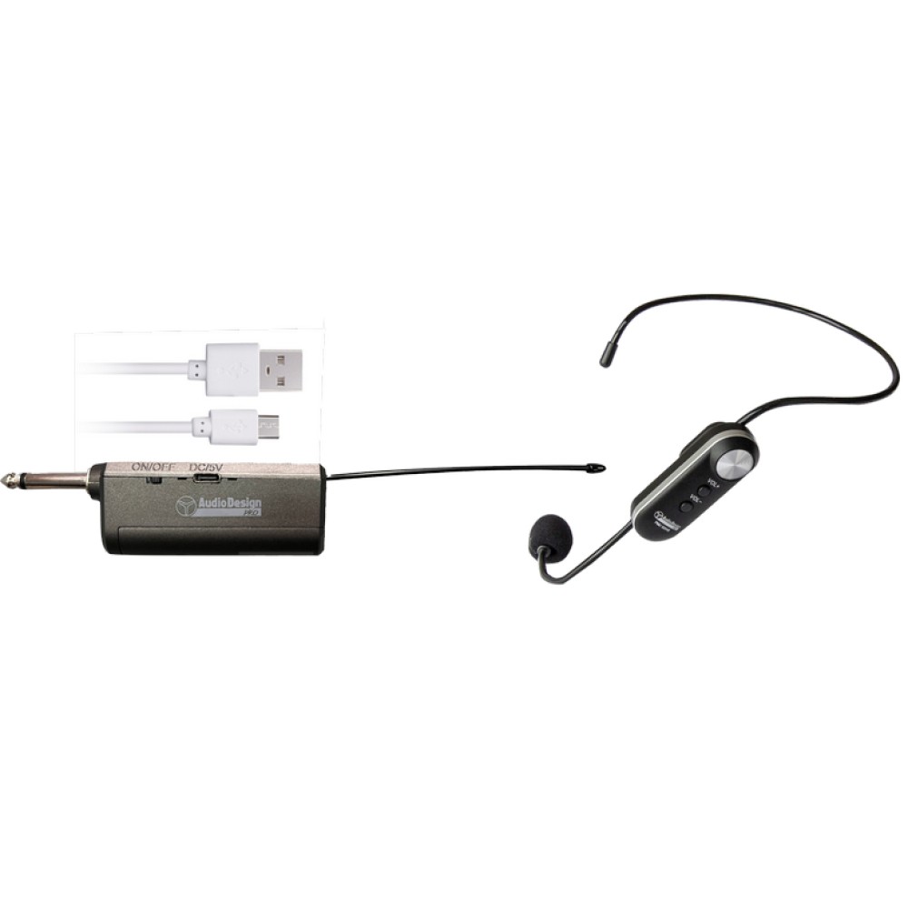 AUDIODESIGN PMU 601HS - RADIOMICROFONO HEADSET CON RICEVITORE A JACK