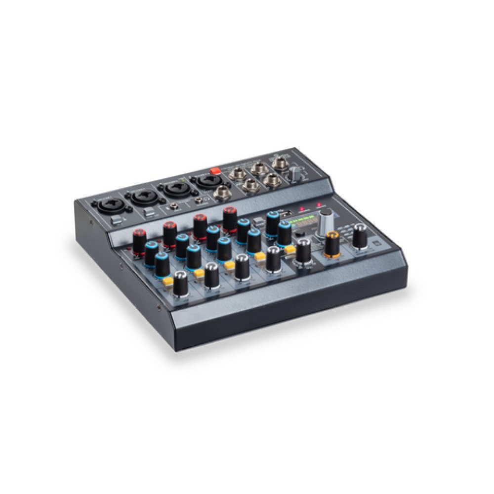SOUNDSATION Miomix 7 LS - MIXER A 7 CANALI CON EFFETTI DIGITALI, PLAYER, OTG E INTERFACCIA AUDIO