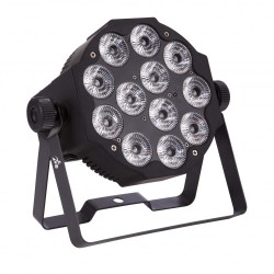 SAGITTER Slimpar12 - PROIETTORE SLIMPAR 12X8W LED RGBWAU CON TELECOMANDO IRC INCLUSO