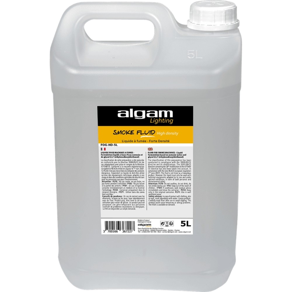 ALGAM LIGHTING FOG HD 5L HIGH DENSITY - LIQUIDO PER MACCHINE DEL FUMO 5L 