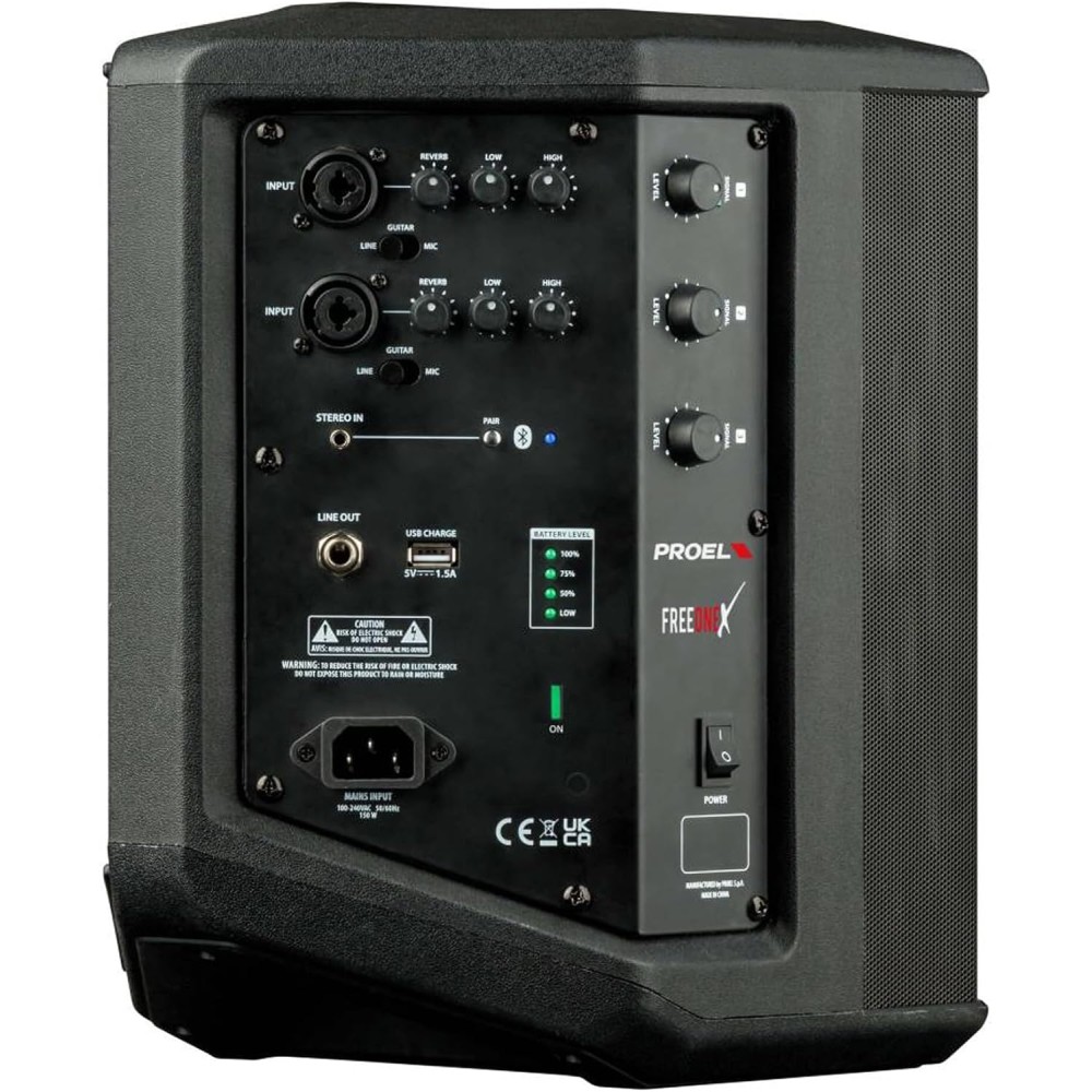 PROEL FreeProX - DIFFUSORE PORTATITE A BATTERIA 6,5" 400 WATT DSP, BT, USB E CONTROLLO DA APP