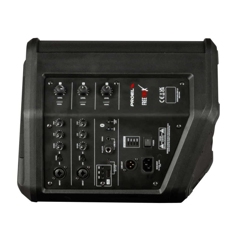 PROEL FreeTwoX - SISTEMA PA PORTATILE A BATTERIA 400 WATT CON BLUETOOTH DSP E USB