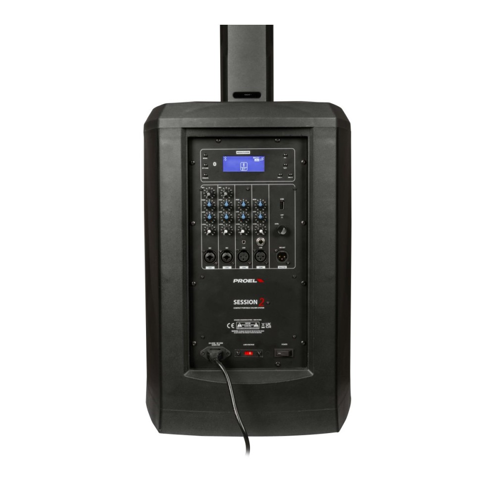 PROEL Session2 - SISTEMA AUDIO A COLONNA 1200W CON MIXER A 4 CANALI, BLUETOOTH E DSP
