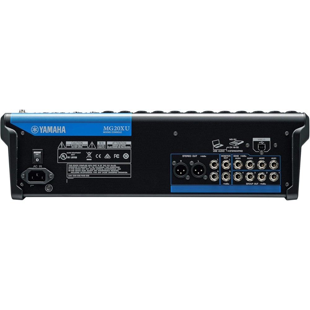 YAMAHA MG20XU - MIXER 20 CANALI USB CON ALIMENTAZIONE PHANTOM ED EFFETTI