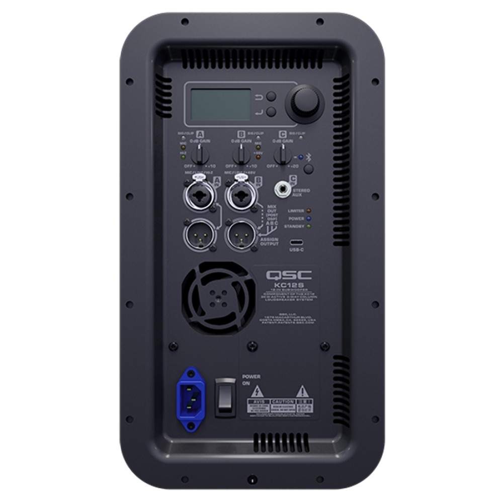 QSC KC12 BK -COPPIA- + COVER QSC - *EX-DEMO* DIFFUSORE ATTIVO A COLONNA DA 3000 WATT IN CLASSE D CON DSP COMPLETO DI COVER ORIGINALE