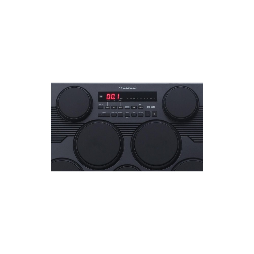 MEDELI DD 221 - DRUM KIT PORTATILE CON 7 PAD SENSIBILI AL TOCCO E 2 PEDALI