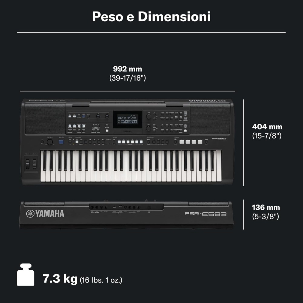 YAMAHA PSR E583 - TASTIERA PORTATILE 61 TASTI