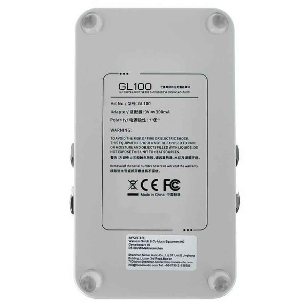 MOOER GL100 Pro - PEDALE LOOP E DRUM MACHINE