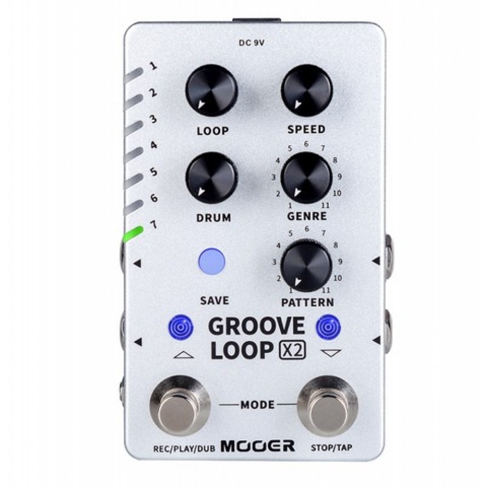MOOER Groove Loop X2 - EFFETTO LOOPER E DRUM MACHINE A PEDALE PER CHITARRA