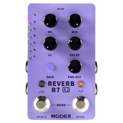 MOOER R7 Reverb X2 - EFFETTO RIVERBERO DIGITALE A PEDALE PER CHITARRA