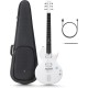 ENYA Nova Go Sonic White - CHITARRA ELETTRICA SMART IN FIBRA DI CARBONIO BIANCA