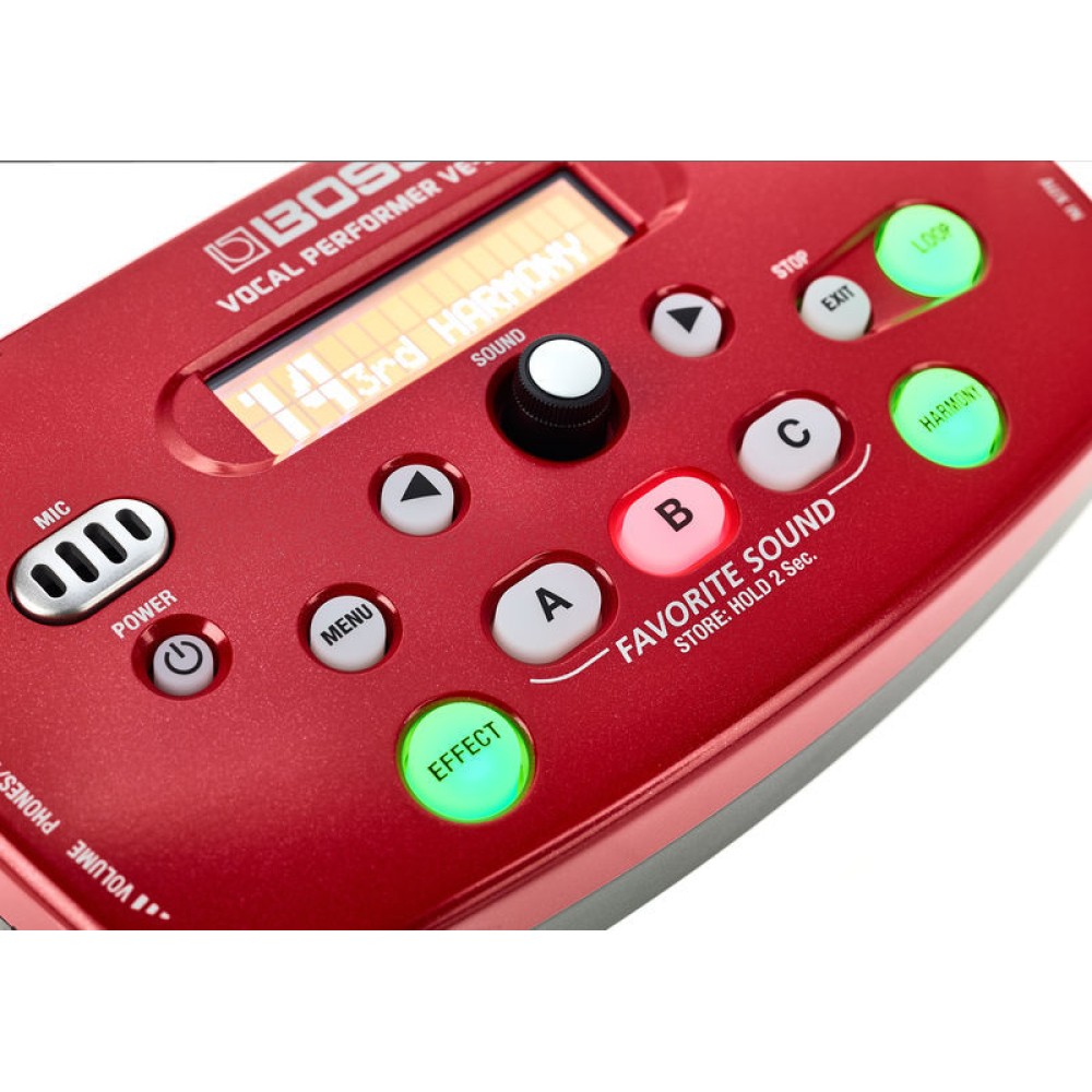 BOSS VE5 RD Red - VOCAL PERFORMER 6 EFFETTI INTEGRATI ROSSO