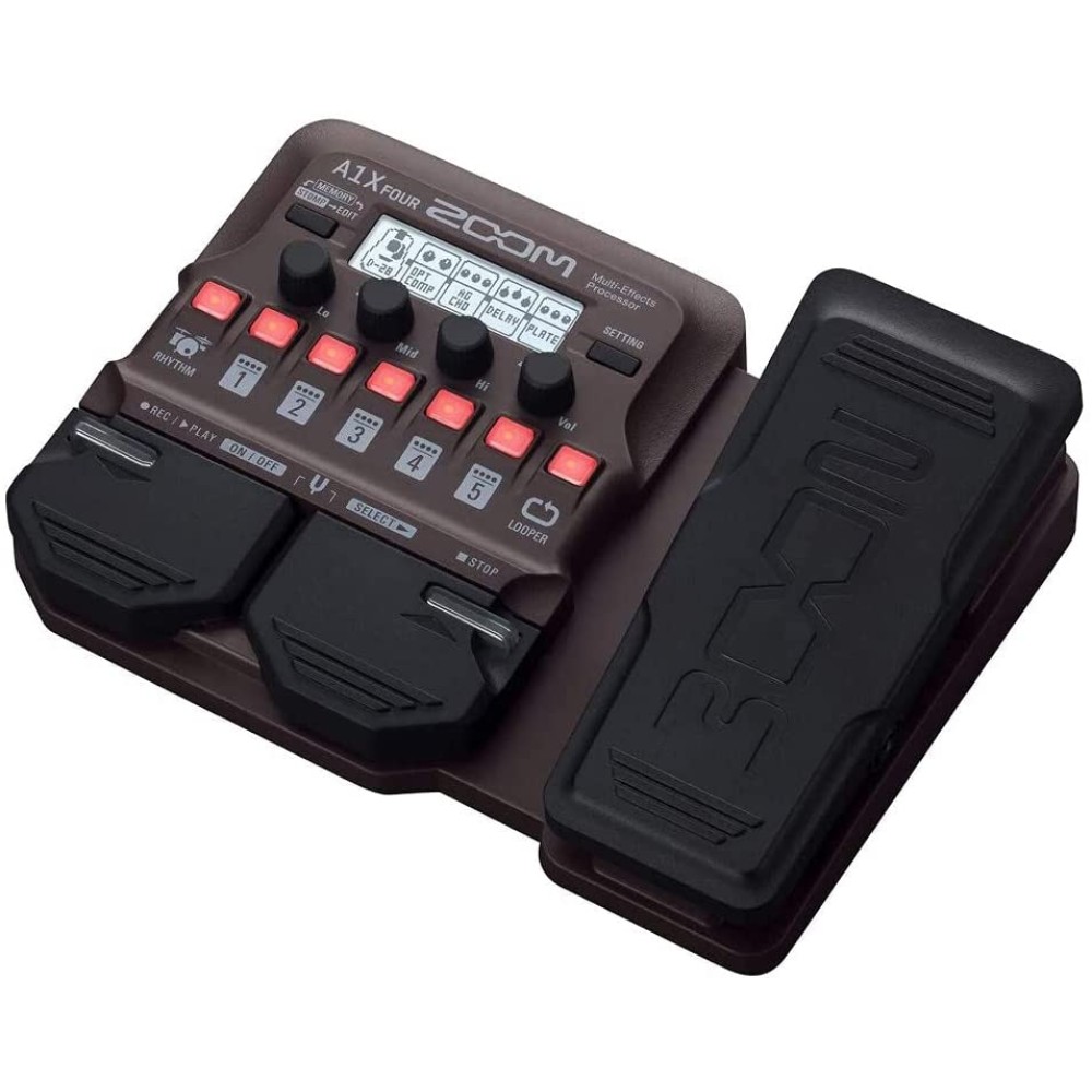 ZOOM A1X FOUR - PROCESSORE DI EFFETTI PER CHITARRA, BASSO ACUSTICO, SAX, TROMBA, VIOLINO E ARMONICA CON PEDALE DI ESPRESSIONE