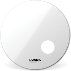 EVANS 22" EQ3 RESONANT SMOOTH WHITE - PELLE RISONANTE DA 22" BIANCA CON FORO