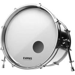EVANS 22" EQ3 RESONANT SMOOTH WHITE - PELLE RISONANTE DA 22" BIANCA CON FORO