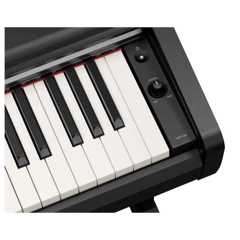 YAMAHA YDP 146B Black - PIANOFORTE DIGITALE CON TASTIERA GHS E CAMPIONAMENTO YAMAHA CFX NERO