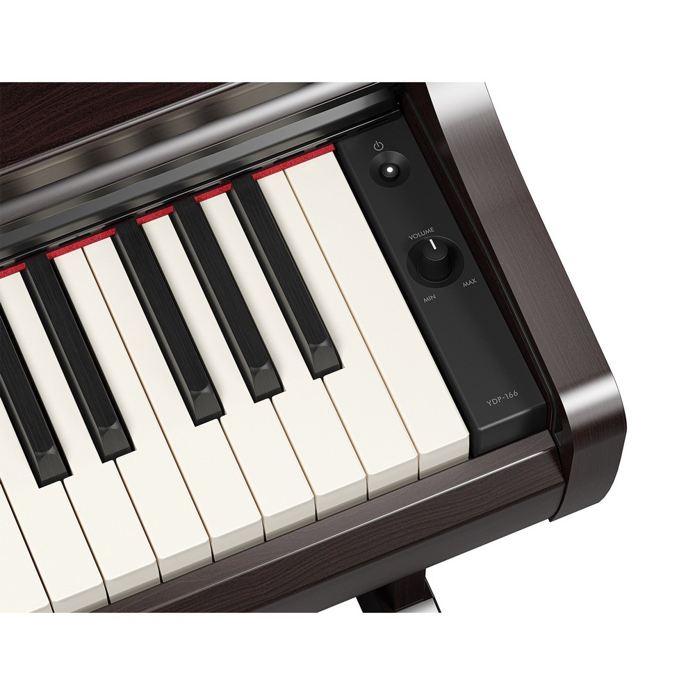 YAMAHA YDP 166R - PIANOFORTE DIGITALE CON TASTIERA GRANDTOUCH E CON CAMPIONAMENTO YAMAHA CFX COLORE ROSEWOOD