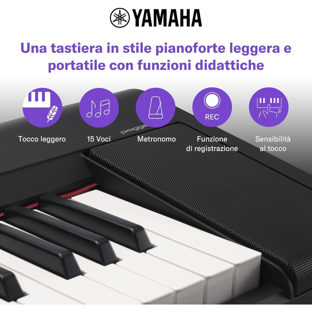 YAMAHA NP 15B Piaggero BLK - PIANOFORTE DIGITALE 61 TASTI NERO
