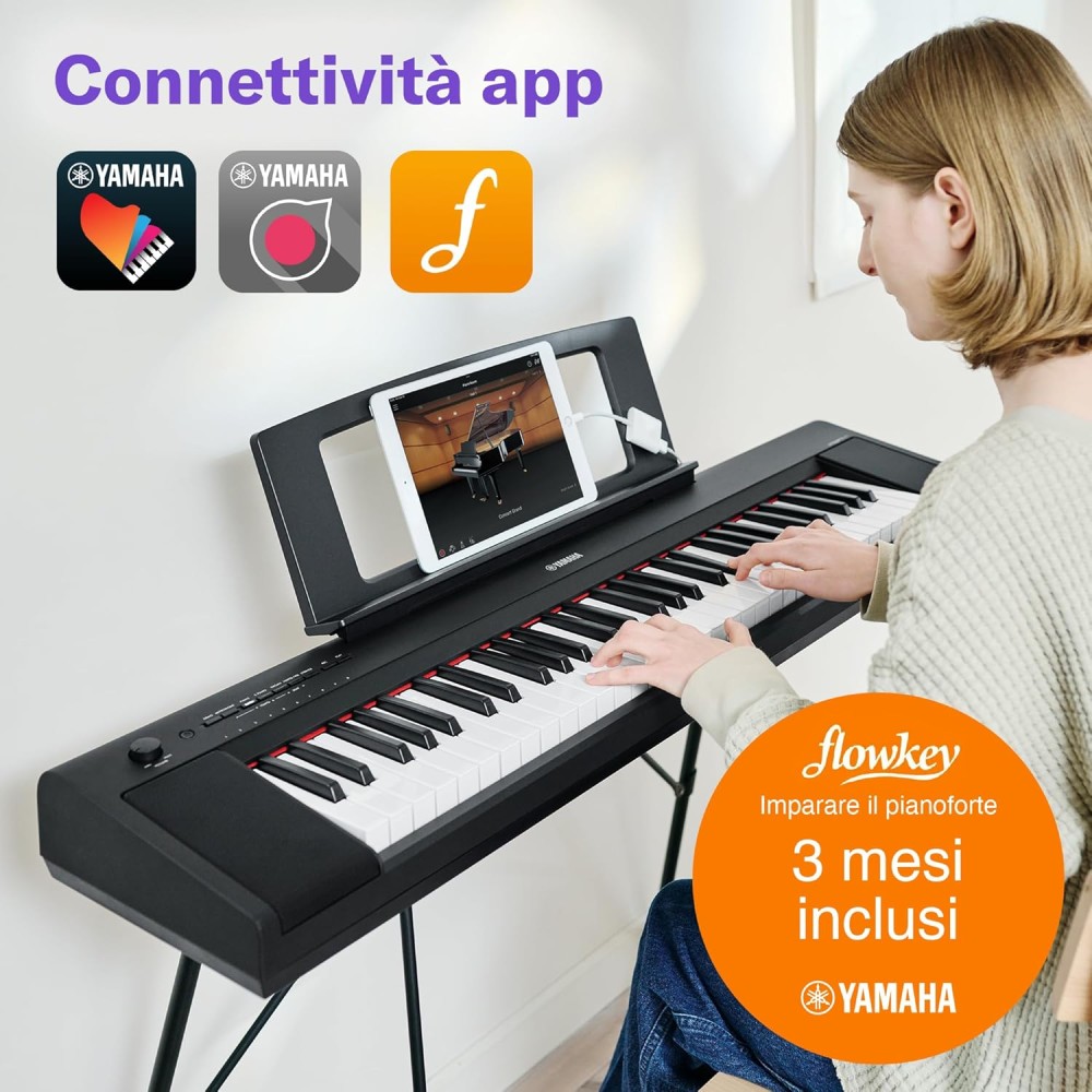 YAMAHA NP 15B Piaggero BLK - PIANOFORTE DIGITALE 61 TASTI NERO