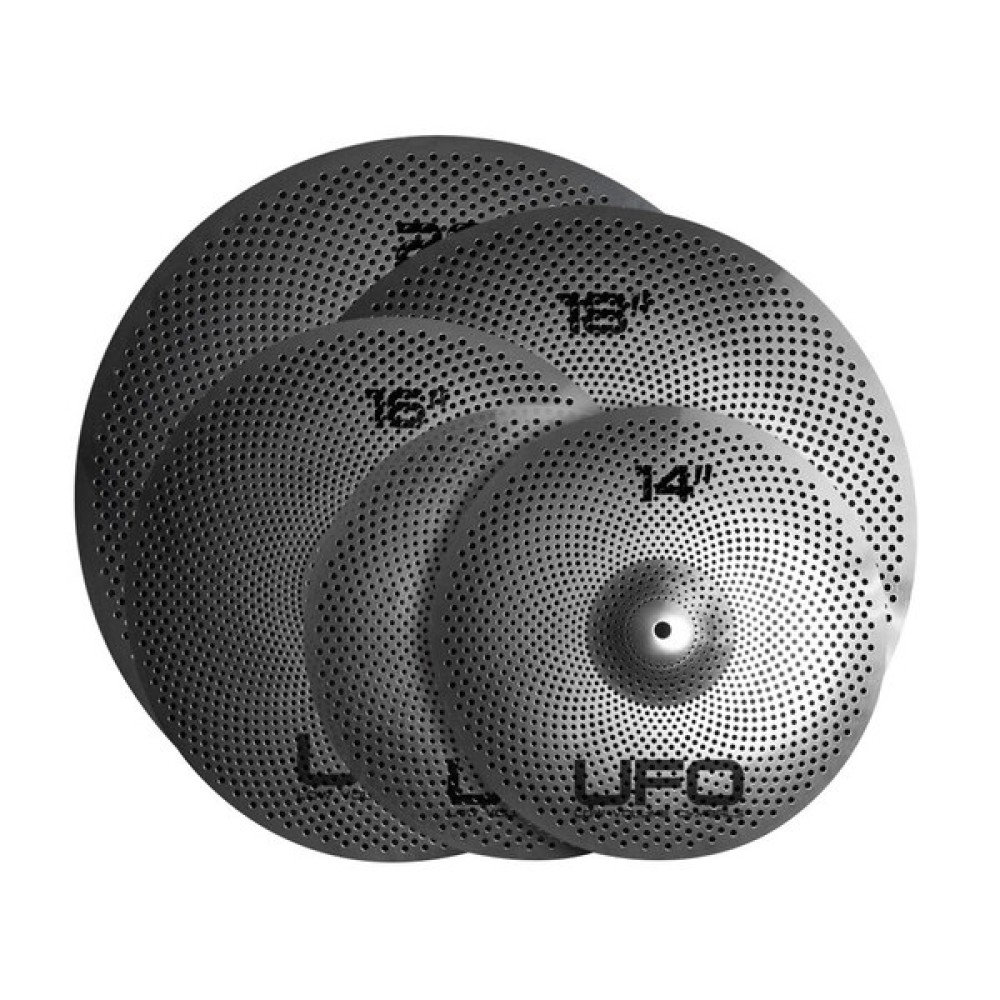 UFO Low Volume Cymbals Set 2 con Borsa - KIT 5 PIATTI PER BATTERIA A VOLUME RIDOTTO CON BORSA