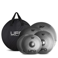UFO Low Volume Cymbals Set 2 con Borsa - KIT 5 PIATTI PER BATTERIA A VOLUME RIDOTTO CON BORSA