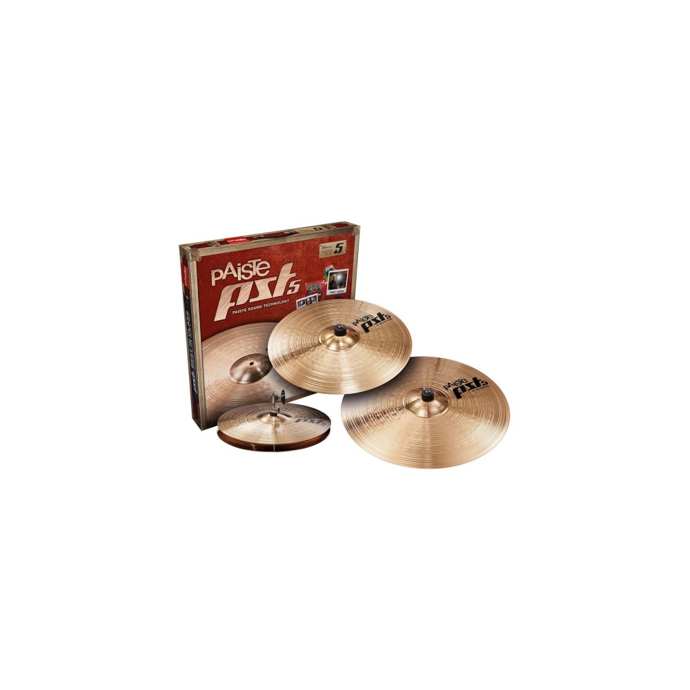 PAISTE PST5 UNIVERSAL SET - KIT PIATTI CON HI HAT 14" CRASH 16" E RIDE DA 20"