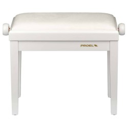 PROEL PB90SSWWH - PANCA REGOLABILE IN LEGNO PER PIANO ED ORGANO BIANCO SATINATO